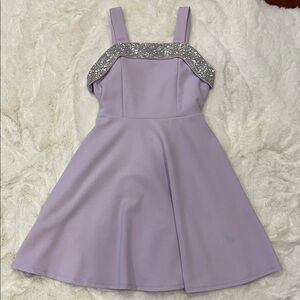 Speechless Lavender Dress with Silver Detail